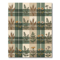 Earthy Wheat Daisies Plaid Rug