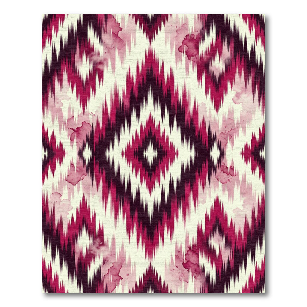 Deep Burgundy Jagged Diamond Wash Rug