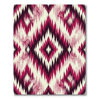 Deep Burgundy Jagged Diamond Wash Rug