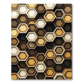 Golden Earth Tone Geometric Hexagon Rug