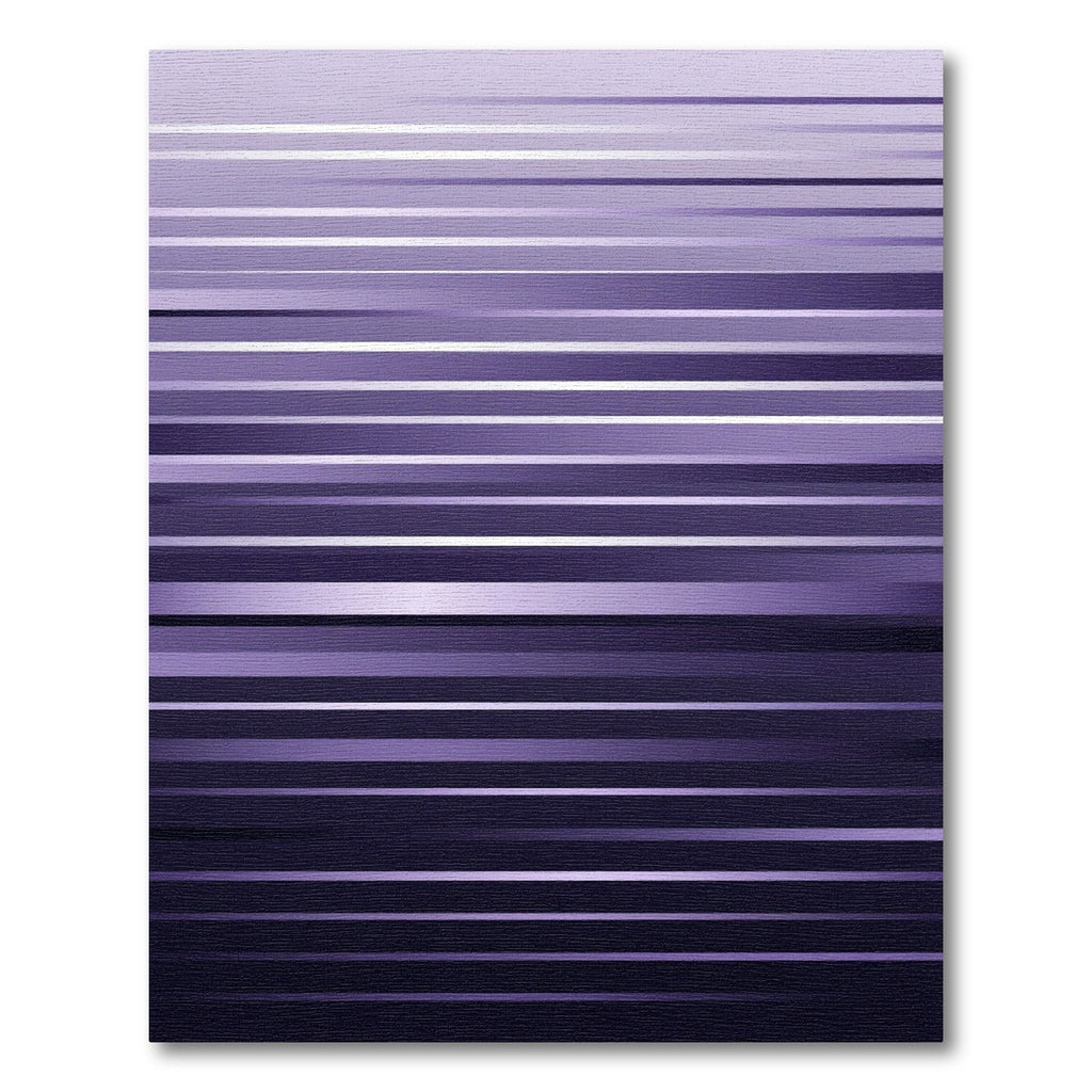 Modern Purple Gradient Linear Striped Rug