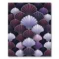 Art Deco Shell Fan Plum Amethyst Rug