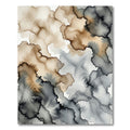 Abstract Earth Tone Ink Wash Rug