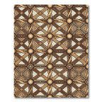 Golden Brown Interlocking Star Geometric Rug