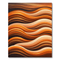 Warm Amber Gradient Ripples Rug