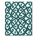Teal Celtic Interlocking Knotwork Scroll Rug