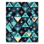 Navigational Geometric Compass Rose Medallion Rug