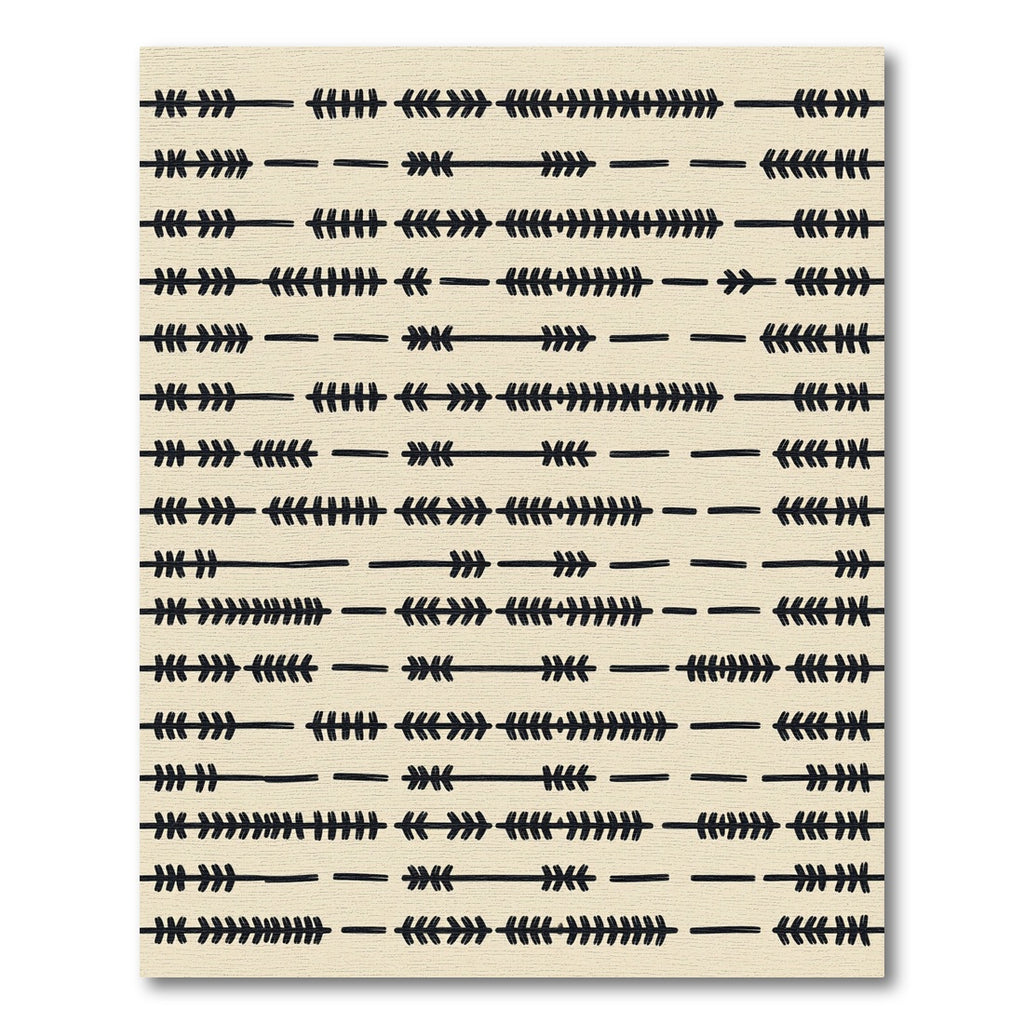 Black Arrow Collection Horizontal Stripes Rug