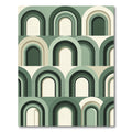Retro Archway Green Gradient Rug