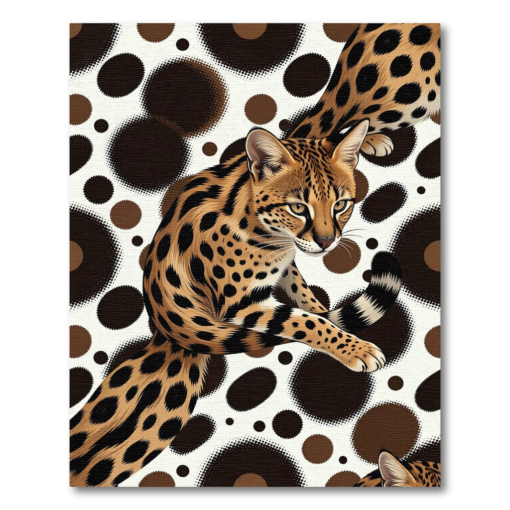 Wild Serval Cat Spotted Feline Art Rug
