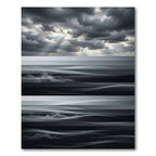 Dramatic Gray Overcast Streak Rug
