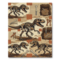 Paleontology Fossil Dinosaur Sketch Neutral Rug