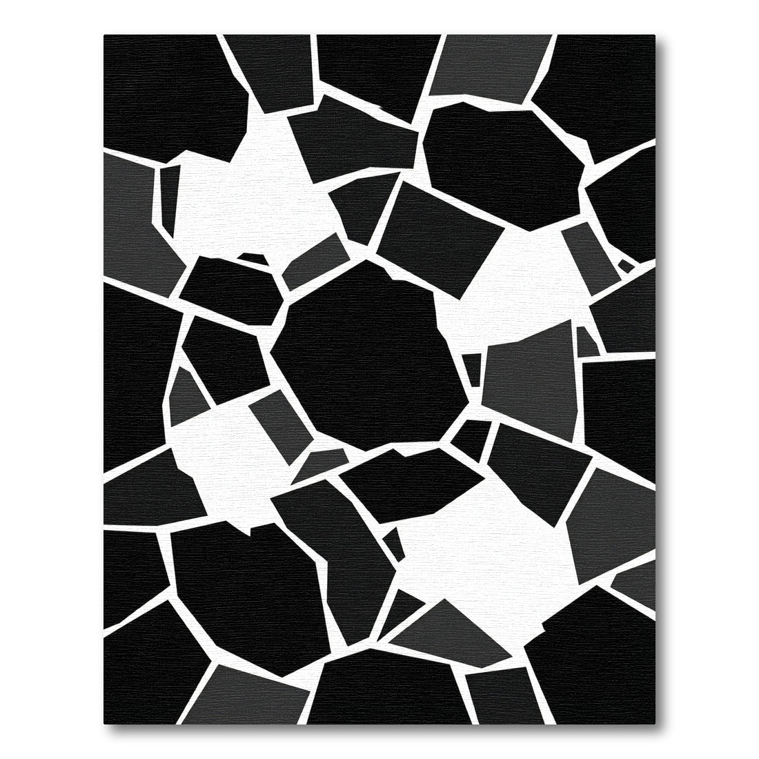 Monochromatic Fragmented Abstract Geometric Rug