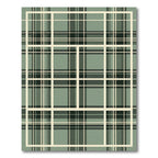 Sage Green Classic Plaid Checkered Rug