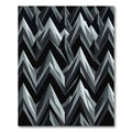 Monochromatic Mountain Peaks Jagged Overlay Rug
