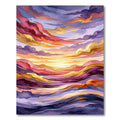 Ethereal Sunset Gradient Abstract Wave Rug