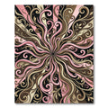 Pink Brown Swirl Burst Rug