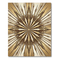 Golden Sunburst Spear Medallion Rug