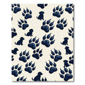 Navy Puppy Paw Cream Minimalist Rug