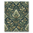 Ornate Green Gold Acanthus Scroll Rug