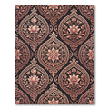 Rose Gold Damask Floral Medallion Rug