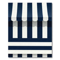 Navy White Classic Stripe Composition Rug