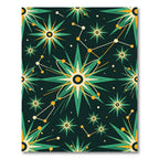Mid Century Atomic Starburst Constellation Rug