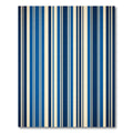 Navy Blue Cream Linear Vertical Stripe Rug