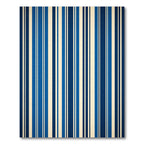 Navy Blue Cream Linear Vertical Stripe Rug