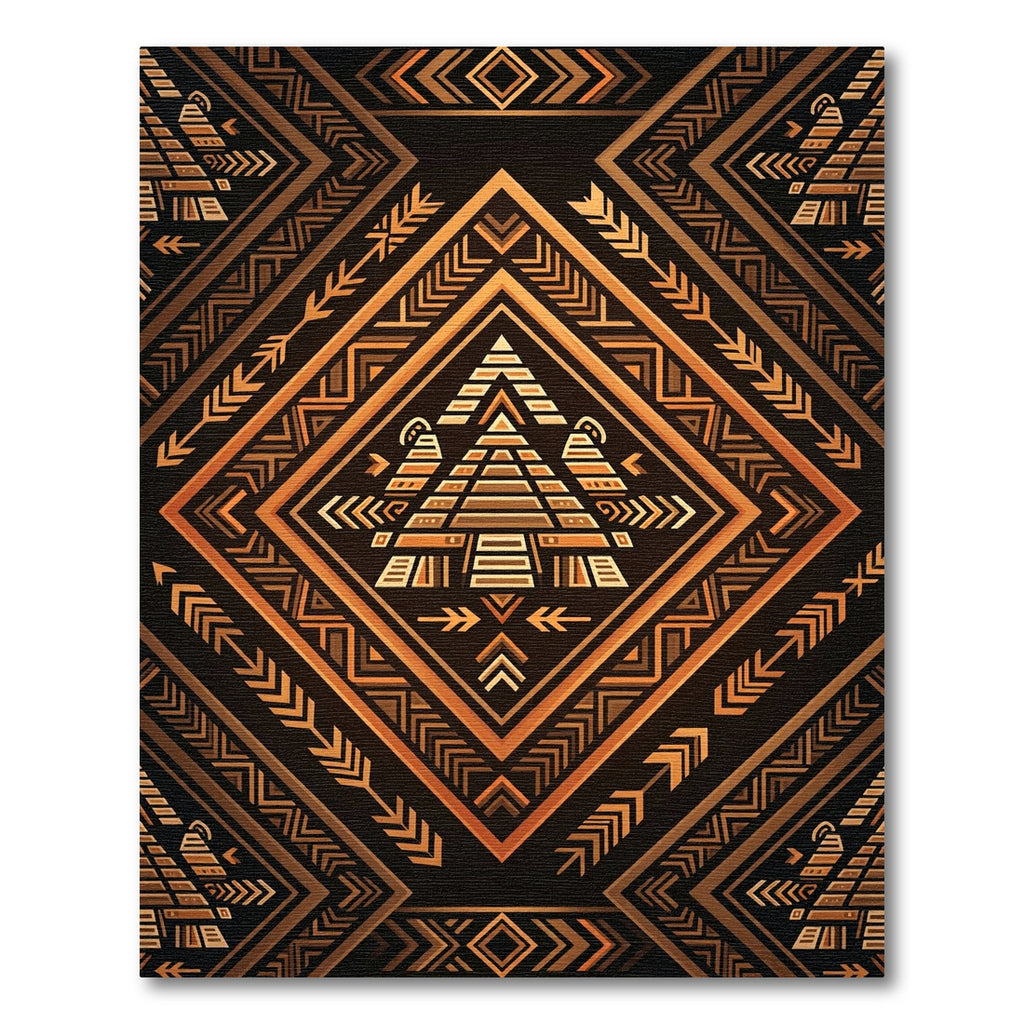 Gilded Tribal Diamond Sunburst Rug