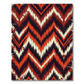 Bold Crimson Chevron Tribal Art Rug