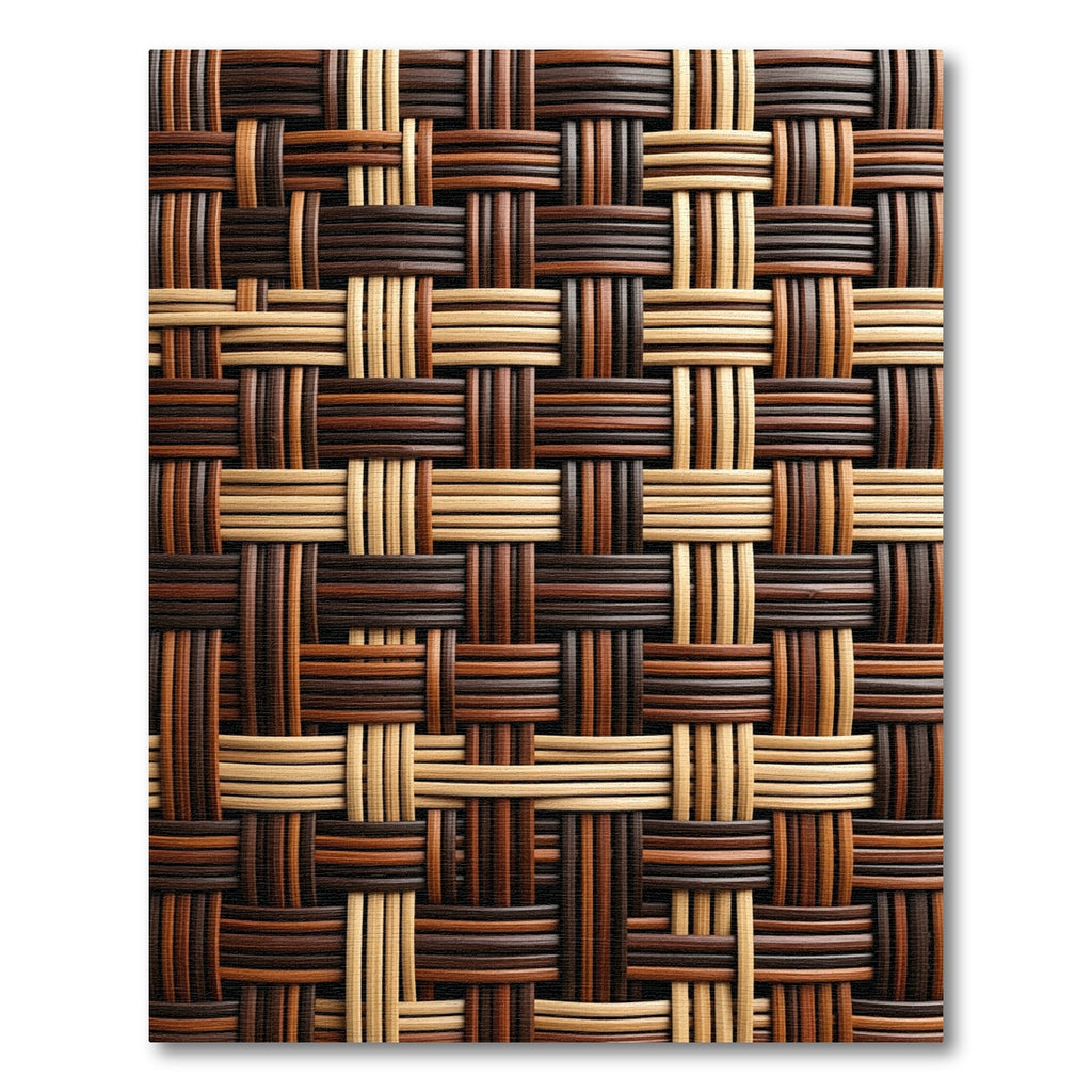 Earthy Tone Woven Basket Weave Rug