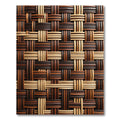 Earthy Tone Woven Basket Weave Rug