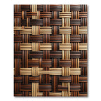 Earthy Tone Woven Basket Weave Rug