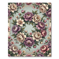 Elegant Pastel Peony Floral Wreath Rug