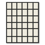 Black Cream Geometric Grid Rug