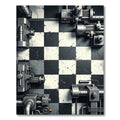 Industrial Gray Checkerboard Machine Rug