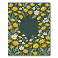 Golden Daisy Wildflower Dark Meadow Rug