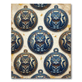 Blue Cat Medallion Antique Portrait Rug