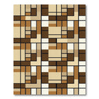 Natural Tones Abstract Grid Rug
