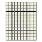 Grid Lattice Metal Window Beige Rug