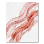 Ethereal Terracotta Abstract Watercolor Waves Rug