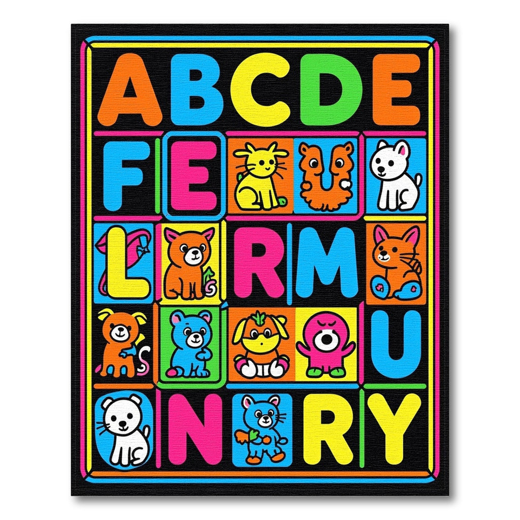 Rainbow Alphabet Friends Collection Rug