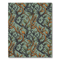Sage Green Intertwining Vine Leaf Rug