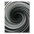 Monochrome Hypnotic Vortex Infinity Swirl Rug