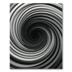 Monochrome Hypnotic Vortex Infinity Swirl Rug