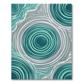 Teal Gray Swirl Ocean Riptide Rug