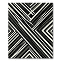 Monochrome Angular Graphic Striped Composition Rug