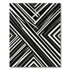 Monochrome Angular Graphic Striped Composition Rug
