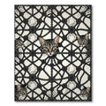 Black Chain Gate Cat Portrait Rug